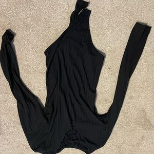 Long sleeve black body suit